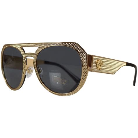 square gold frame mens versace sunglasses|Versace sunglasses price.